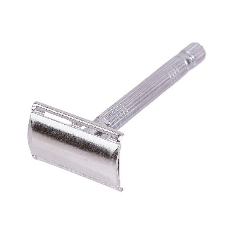Double Edge Classic Men's Shaving Razor Portable Manual Beard Shaver for Outdoor Camping Grooming Use