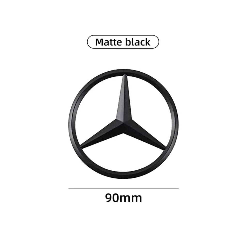 XDLS2 ABS90mm Car Rear Trunk Middle Badge Emblem Sticker Decal For Mercedes Benz W203 W211 W204 W210 W212 Cla W205 W213 CLA CLK CLS ML