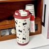 Cartoon Cat Pattern Coffee Cup Leak-Proof Straw Cup Portable Insulated Cup Office