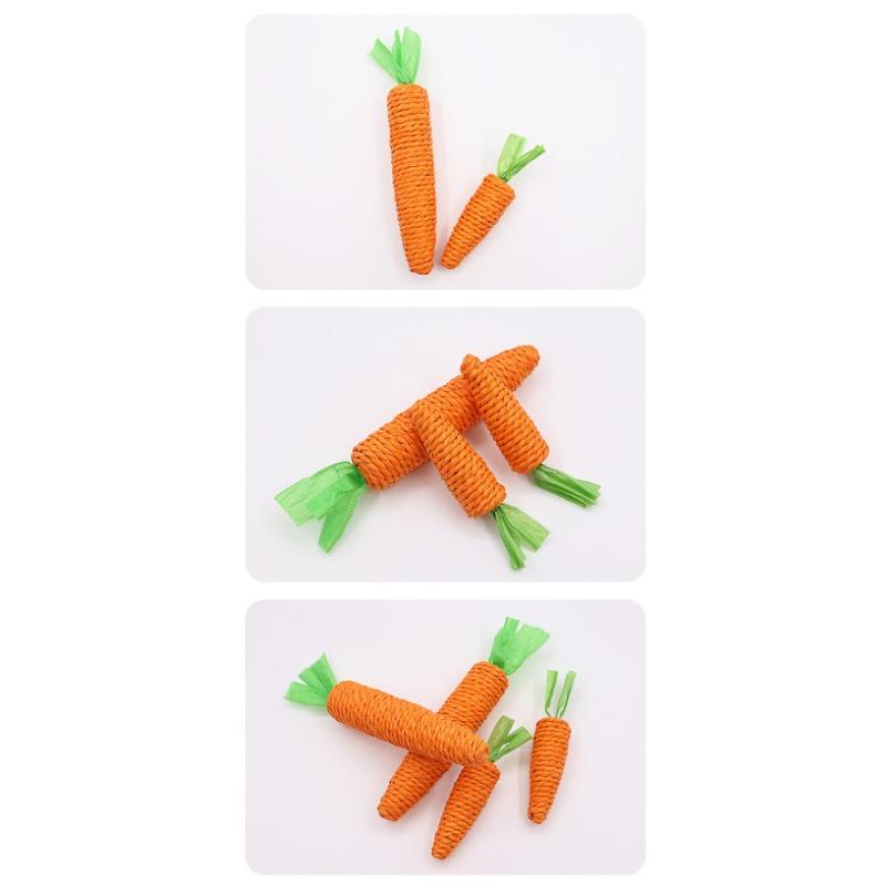 Новая игрушка-морковка для кошек из пеньковой веревки, износостойкая, для стачивания зубов и чистки, со звуком, для саморазвлечения, товары для домашних животных