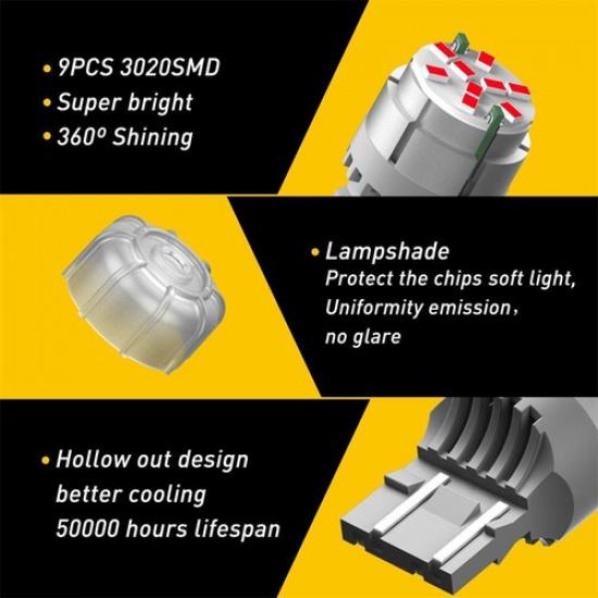 AUXITO 7443 7444 Red LED Bulb Brake Tail Stop Parking Light 7440 Bright Lamp EAO