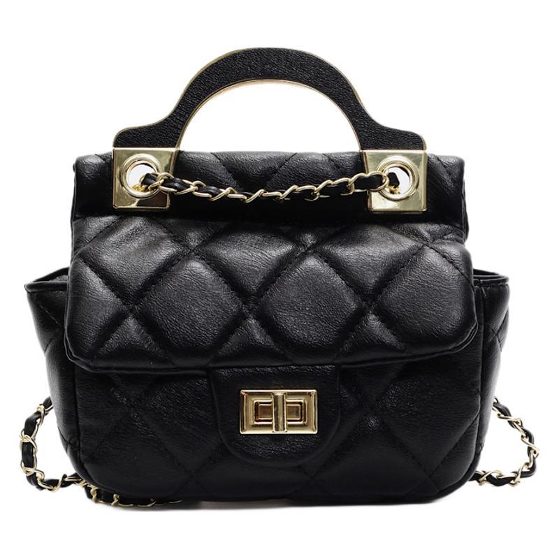 Xiaoxiangfeng Simple Lock Handbag 2025 New Bags Texture Diamond Shoulder Bag Trendy Chain Messenger Women's Bag