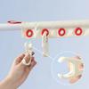 Removable Fabric Clothing Clip Foldable Hanging Socks Organizer Travel Clothes Drying Rack  Outdoor