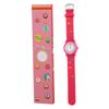 Kid Waterproof Cartoon Watch Letter Pattern Children Wrist Watch Time Recognition ToolRose Red