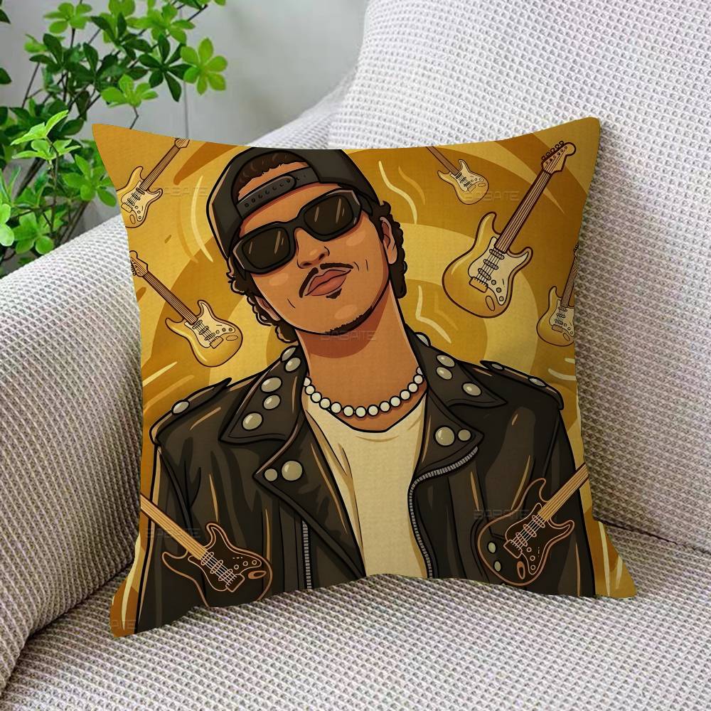 Чехлы на подушки Miyan B-Bruno Mars Мультяшные Декоративные для дивана Домашние Двусторонние Короткий плюш Милый Чехол для подушки