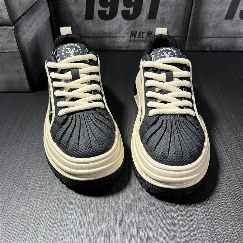 Shoes casual shoes light and comfortable soft sole leather surface breathable shell head board shoes dl