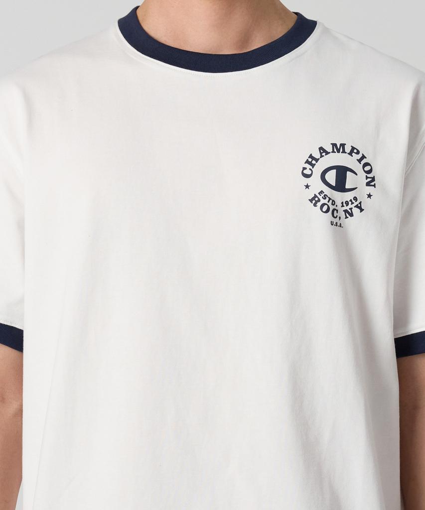 CHAMPION Graphic Print Ringer T-Shirt White