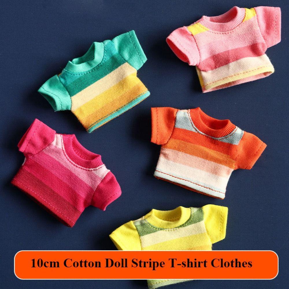 DIY Accessories Doll Elastic Clothes Casual Idol Doll Outfit for 10cm Cotton Stuffed Dolls Kid Gift