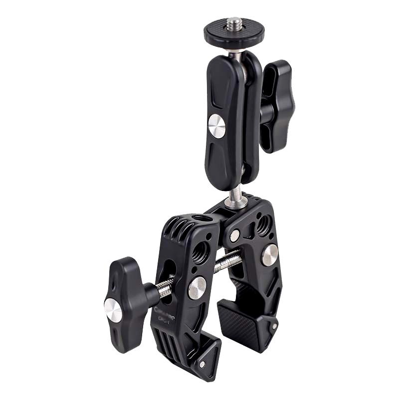 Super Clamp Camera C Clamp Mount 1/4" Ball Head Monitor Mount Adjustable Video Shooting Mobile Clamp for GoPro 11 10 9 Insta 360