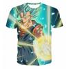 Японское Аниме Dragon Ball Z 3D Печать Веджитто Синий Супер Сайян Big Bang Flash Футболка Модная Детская
