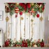 2-Panel Semi Blackout Curtains With Christmas Pendant Design - Soft, Light-Filtering Drapes for Privacy In Bedroom, Living Room