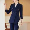 Women's Blue Suit Set: 2023 Spring/Autumn Professional Fashion for Workplace & Interview