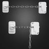 1 Pc ABS Child Safety Window Limiter Lock, Adjustable No-Drill Chain Latch for High-Rise Windows and Sliding Doors, FT6 White