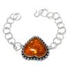 Baltic Amber Gemstone Handmade 925 Sterling Silver Bracelet 7-8" J8R66