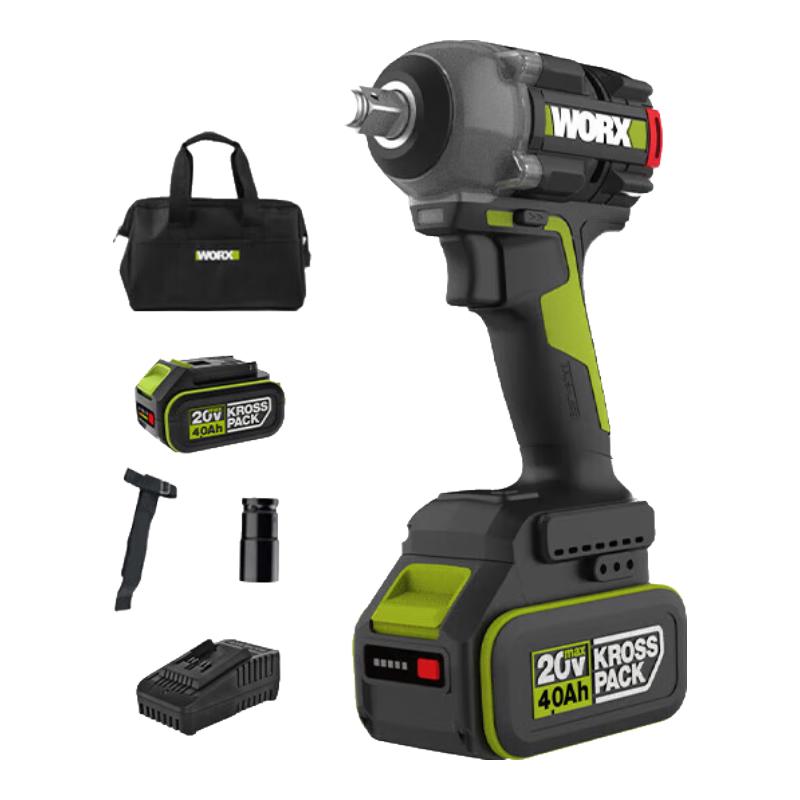 WORX 20V Бесщеточный Аккумуляторный Ударный Гайковерт Высокого Крутящего Момента Вилка CN (адаптер в комплекте)