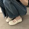 Women Vintage Mary Jane Shoes Leather Flats Dress Shoe New Autumn Shallow Soft Soles Leather Shoes Casual Buckle Shoes Footwear