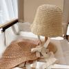 Spring Summer Children Straw Hats Outdoor Baby Sun Hat Trendy Lace Ribbon Straw Hat  for Kids