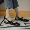 French Retro Sandals Bag Head Single Shoes Women's 2025 Spring New Rear Strap Low Heel Small Fragrant Mary Jane Shoes