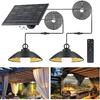 Solar Pendant Lights with Remote Control, 3 Color 2 Brightness Mode Timer 8 inch Outdoor Hanging Shed Gazebo Chandelier Lamp Chicken Coop Barn Porch