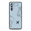 Чехол для телефона Realme 12 11 10 9 8 5G 7 6 GT5 GT3 GT2 Pro Plus C21 C11 C25 C35 GT Neo 2 3 3T 5, чехол с самолетами, карта мира, путешествия
