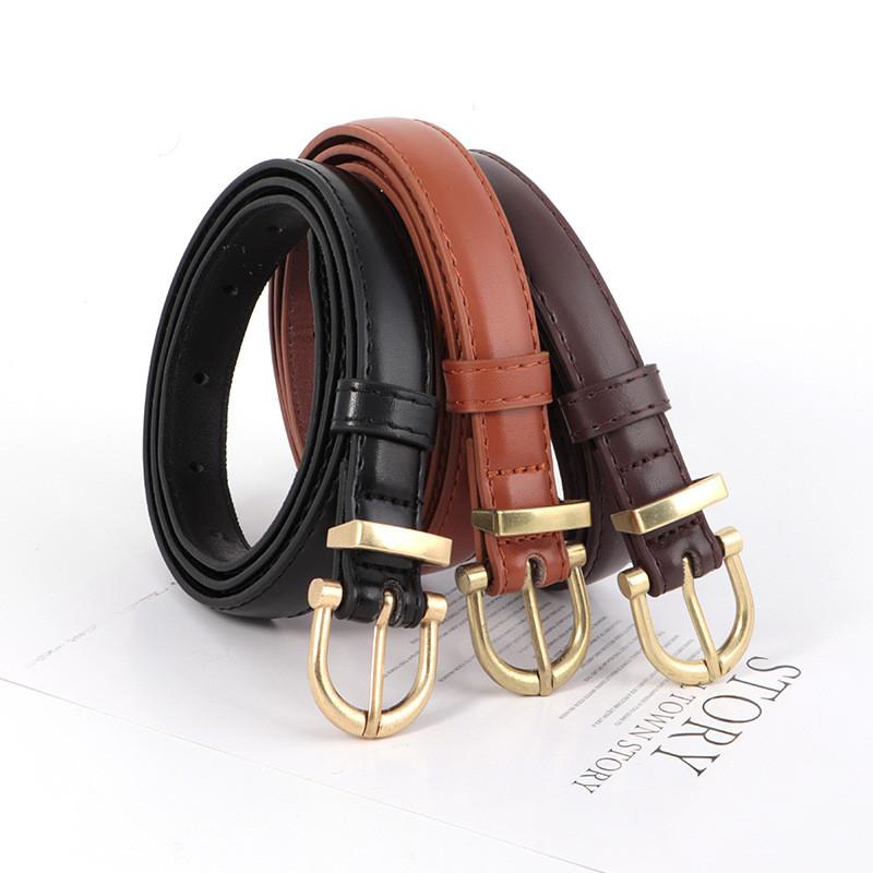 Leather Vintage Belt Women Versatile Decorative Waistband Casual Jeans Strap