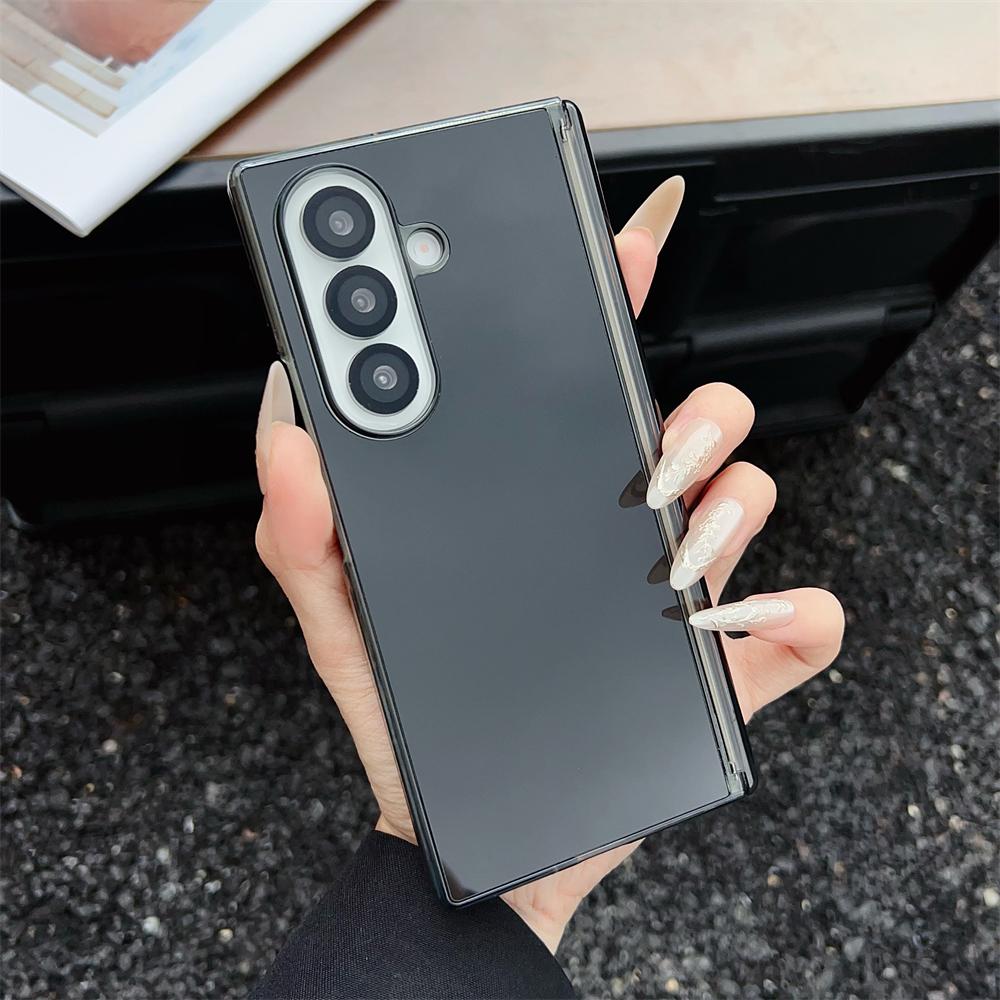 Глянцевое зеркало для макияжа чехол-книжка для Samsung Z Fold 7 6 5 4 Роскошная защита всего корпуса Противоударный бампер для Z Fold 7