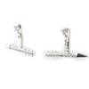 Les Trésors De Lily [M9925] - Silver Lobe Contour Earrings 'Cupid's Arrows' White (rhodium-plated)