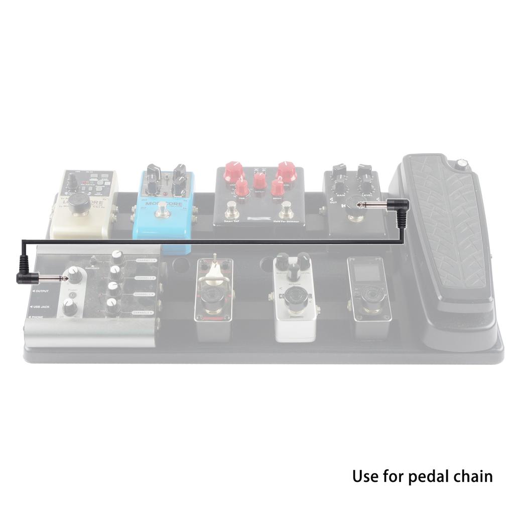 6Pcs Guitar Patch Cables 7 Inch Guitar Pedal Cable 6.35mm Interface Right Angle Type Connectors