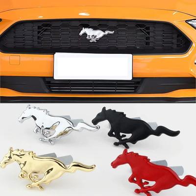 Автомобильная наклейка 15,5x6 см Наклейка-эмблема для Ford Focus Mondeo Shelby GT350 Сплав цинка Автомобильная передняя решетка капота Значок на кузов Наклейки с изображением лошади