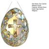 Yousheng Easter Egg Suncatcher 2D Acrylic Egg Shape Sun Catcher Window Hanging Decoration with Chain for Porch Garden Religious Home Decor
