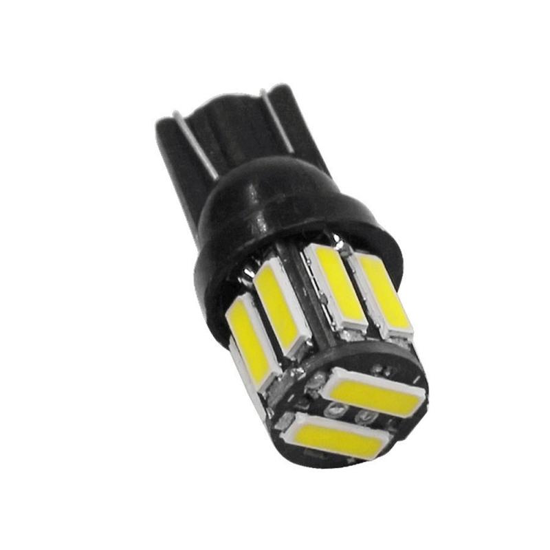 1 пара автомобильных светодиодных ламп T10 7020 10smd с высокой яркостью, ходовые огни, габаритные огни, лампы для чтения, подсветка номерного знака