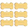 Stainless Steel 20Pcs Bone Dog ID Tag Keychain Engraved Pet ID  Personalized Collar Tags Pendant Keyring Bone Pet Accessories
