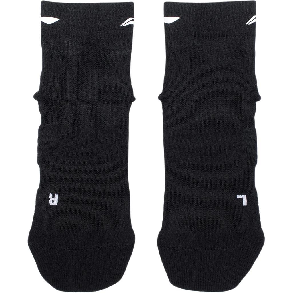 Li Ning Коллекция для бега Носки для бега Унисекс 1 пара Черные AWST009-1