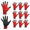 Natural Rubber Backless Size AG7810 [ACE] [Bulk Purchase] [10-Pack] Gloves, R-Force, Red, L,