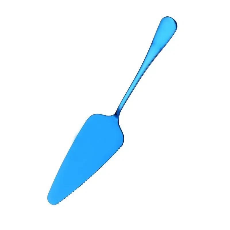Colorful Stainless Steel Cake Shovel Knife Pie Pizza Cheese Server Cake Divider Knives Baking Convenient Kitchen Tool Accessory