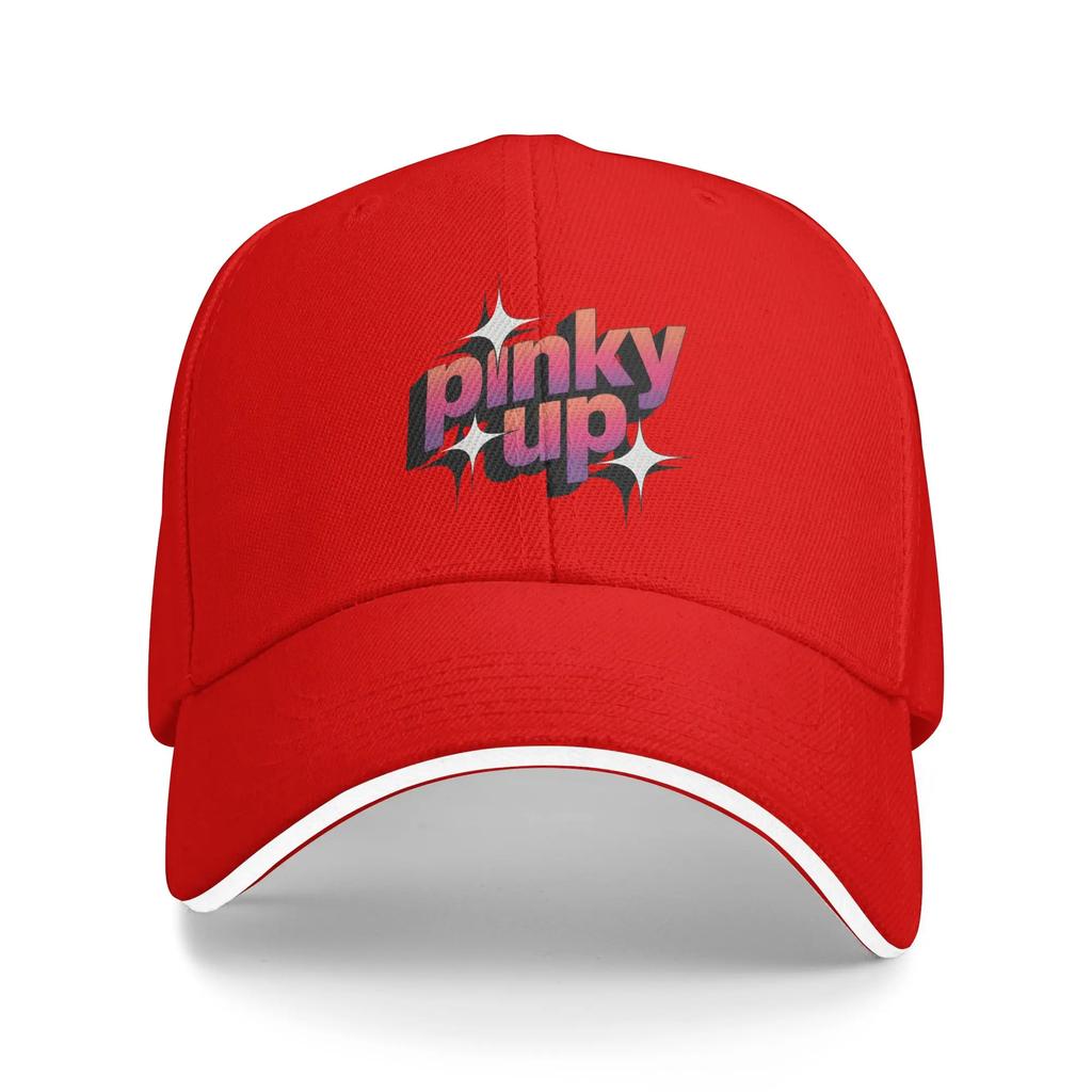 Katseyes Pinky Up Бейсболка для активного отдыха Высококачественные Хип-хоп кепки Унисекс Женские Приталенные Ретро-принт Кепка-снепбэк