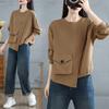 Plus Size Autumn Cotton T-Shirt Women New Basic Pullover Long Sleeve Loose Fashion Oversize Tops Tees