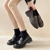 British Style Platform Leather Shoes Female Authentic Leather Loafers Spring New Slip-on Soft Bottom Mary Jane Shoes
