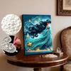 Классическое бирюзовое жемчужное платье принцессы Жасмин Жемчужная художественная живопись Аладдин Золотая волшебная лампа Магический световой пояс Жемчужная инкрустация Безрамная ремесленная живопись