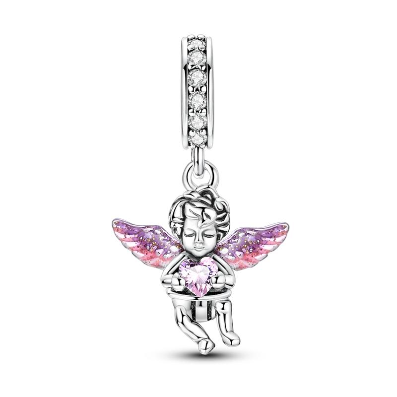 copper Colorful Charm Bead Charms Bead Sparkling Inlaid Zirconium Pendants Compatible With Authentic Accessories Bracelets Jewellery Gift