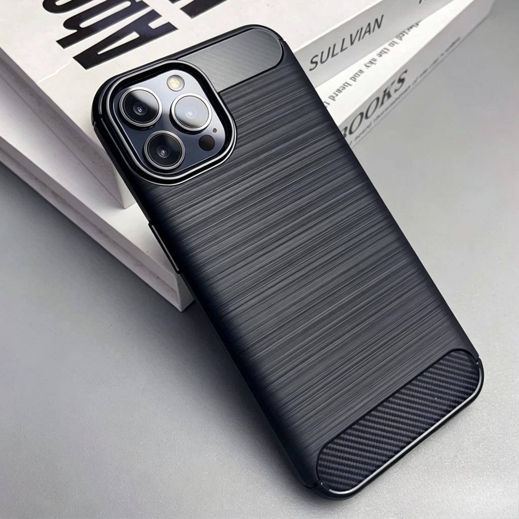 Щеточный чехол из углеродного волокна для Iphone 18 Pro Max 17 17E 16 15 14 16e iphone17 13 12 Pro 11 15 plus Iphone18 Лучший защитный чехол