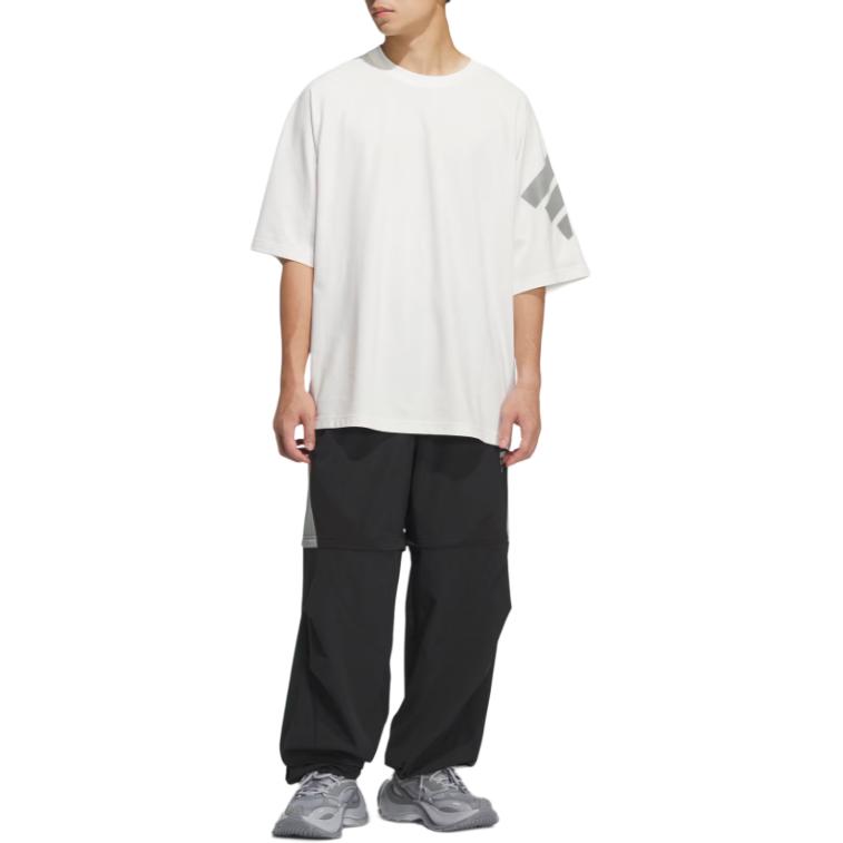 adidas FOS SS25 Свободная посадка Круглый вырез Модная Универсальная Футболка с коротким рукавом Мужские топы KH1487