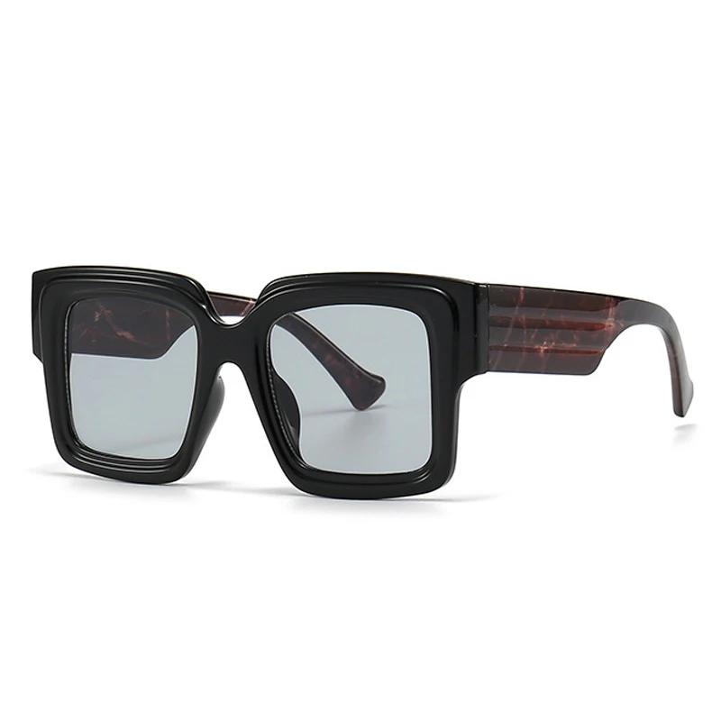 SHAUNA Fashion Oversized Square Candy Color Women Sunglasses Retro Clear Light Gray Eyewear Men Green Pink Wide Legs Sun Glasses