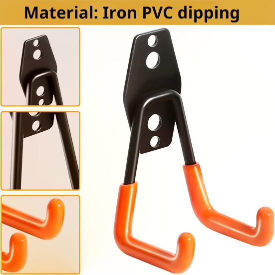 Настенный крючок с 2 гвоздями. Большая несущая способность. Сверхмощный противоскользящий антикоррозийный складской гараж. Организация вещей.