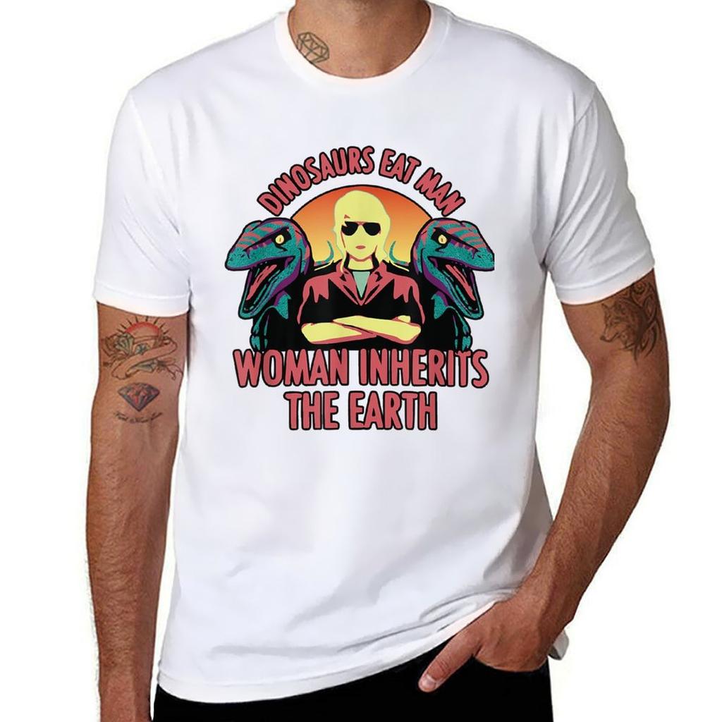 Dinosaurs Eat Unisex Unisex Inherits The Earth Tshirt Active Sports Short Sleeve Cotton Shirt