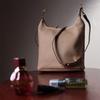 Women's Shoulder Bag Made of Genuine Leather Vintage 22629 Beige
