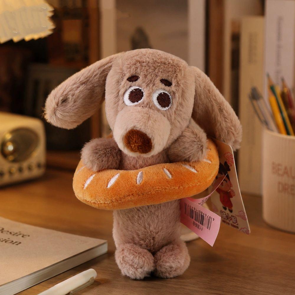Stuffed Animal Sausage Dog Keychain Pet Lovers Puppy Hanging Toy Dachshund Plush Pendant Kids Toy