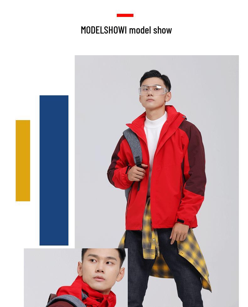 Мужская и женская уличная ветрозащитная куртка: Мужской отстегивающийся костюм-двойка, трехслойный водонепроницаемый и ветрозащитный костюм для альпинизма