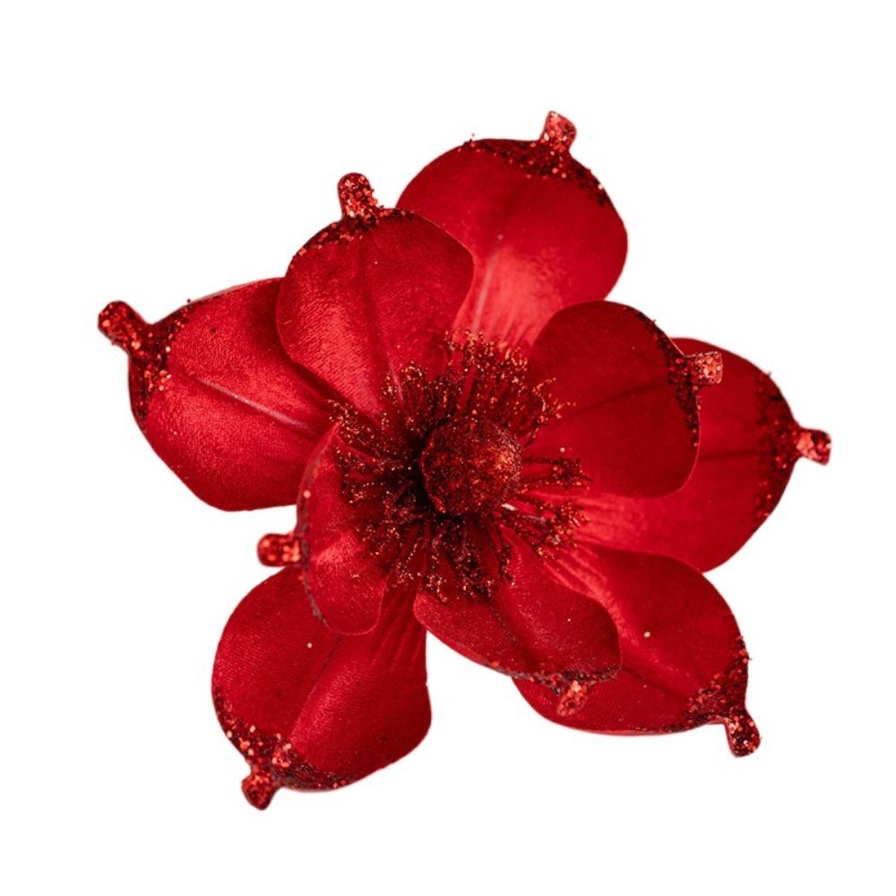 DIY Artificial Flower Hanging Sequins Flower Christmas Glitter Flower Christmas Tree Decor