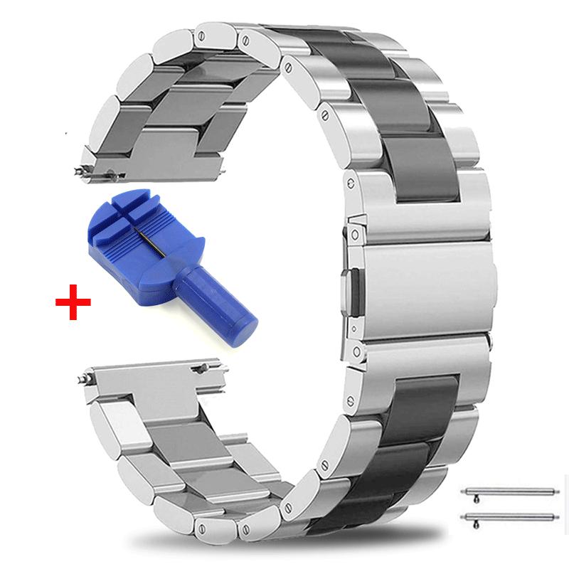22 мм 20 мм 18 мм Металлический ремешок для Samsung Galaxy Watch 3 4 Active2 S2 Gear S3 Gt 2 Huawei GT2/Amazfit GTR Браслет из нержавеющей стали Подарок на День матери